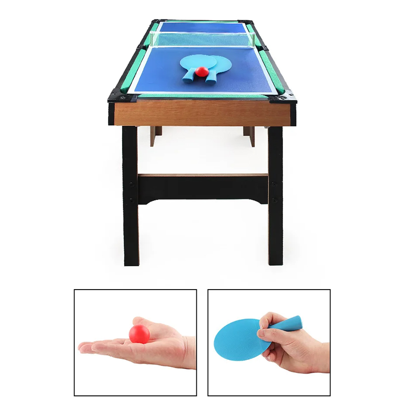 4-in-1 Multi-Game Table na may Foosball, Air Hockey, Table Tennis, at Pool