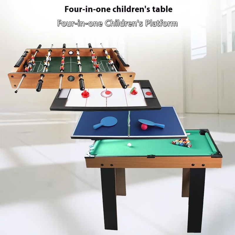 4-in-1 Multi-Game Table na may Foosball, Air Hockey, Table Tennis, at Pool