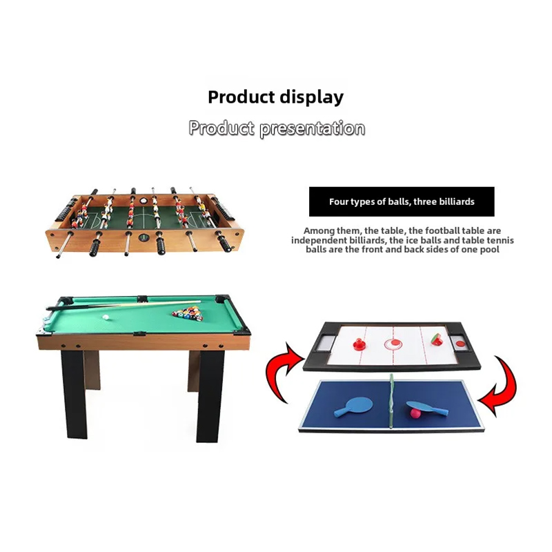 4-in-1 Multi-Game Table na may Foosball, Air Hockey, Table Tennis, at Pool