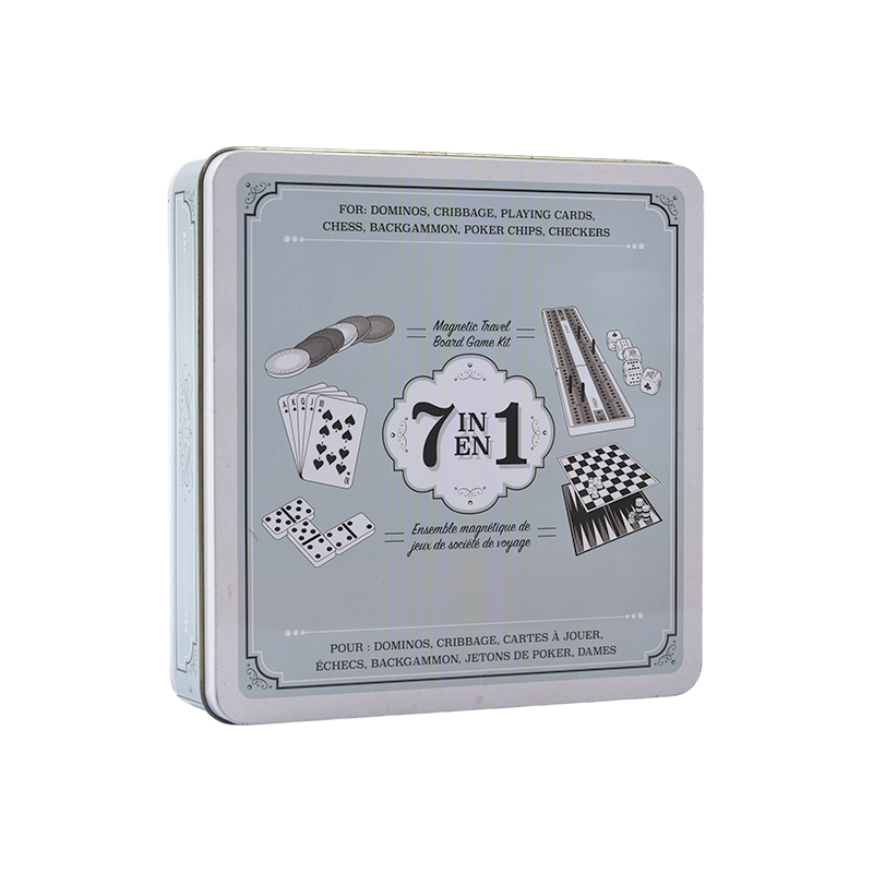 7-in-1 Travel Game Set na may Portable Iron Box