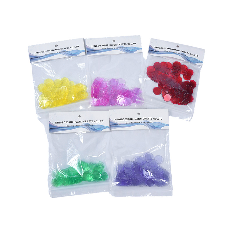 Iba't-ibang Kulay na Translucent Bingo Chips Set