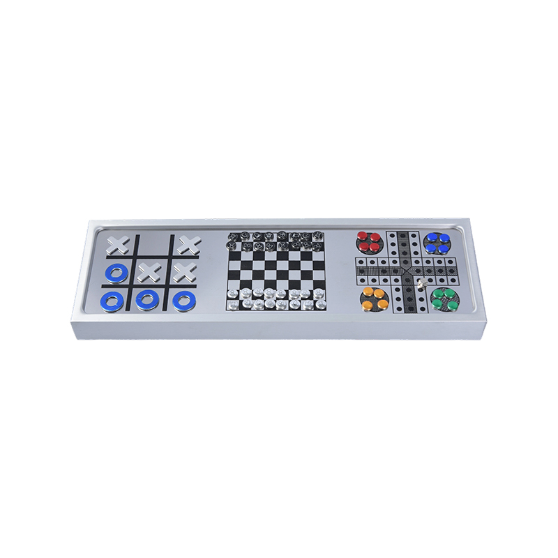Aluminum alloyMagnetic 3-in-1 CHESS Game Set