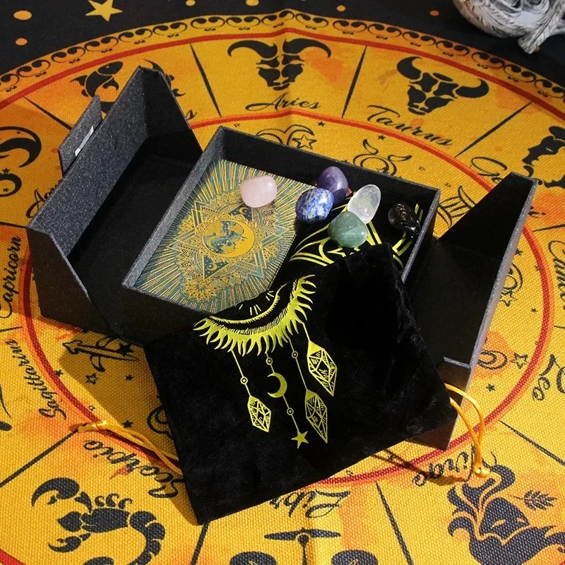 Zodiac-Themed Collectible Edition - Mystic's Treasure Tarot at Crystal Set