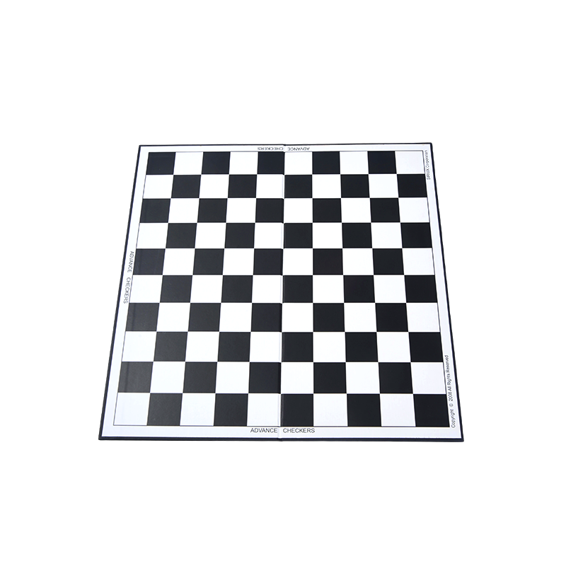 Classic Black and White Checkered Board Advance Checkers