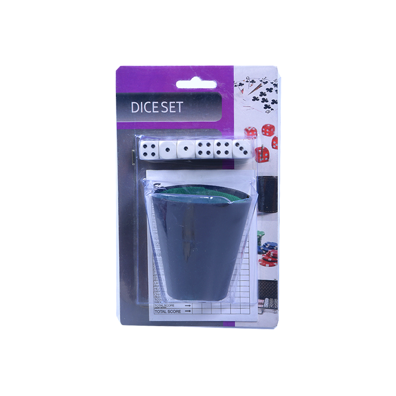 Portable Gaming Essentials Dice Set na may Rolling Cup