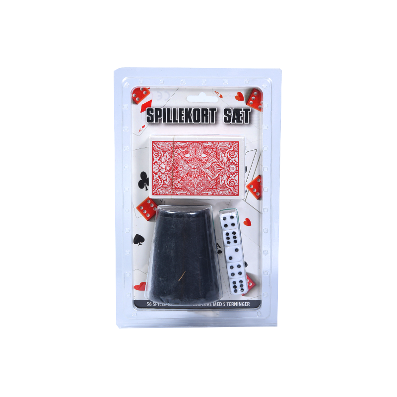 Spillekort Set - Playing Cards, Dice, at Dice Cup Set