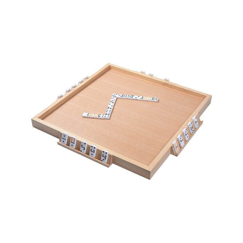 Wooden Game Accessory Board Domino-Specific Layout na may Portable Trays
