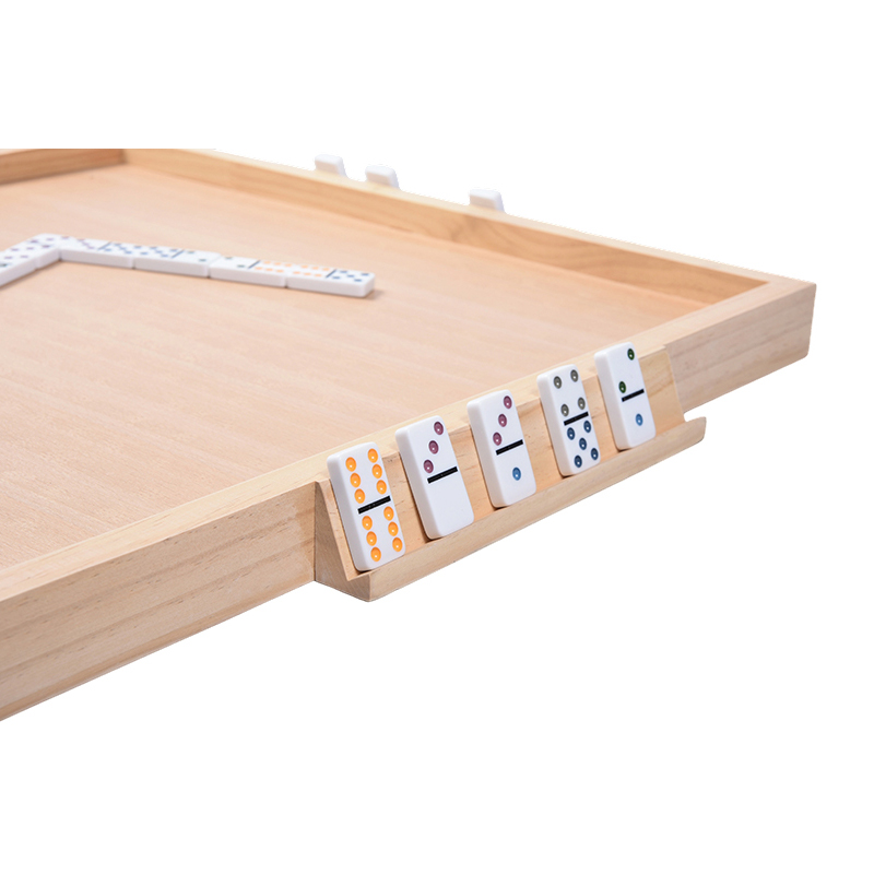 Wooden Game Accessory Board Domino-Specific Layout na may Portable Trays
