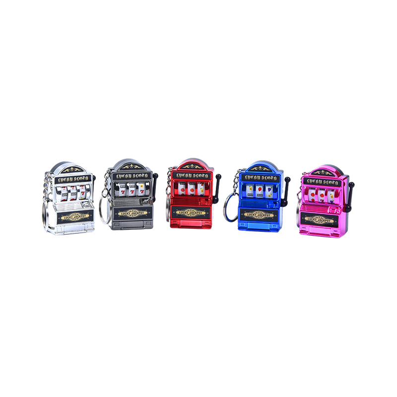 Miniature Metal Gaming Machine Keychain – Set ng Limang Makulay na Kulay