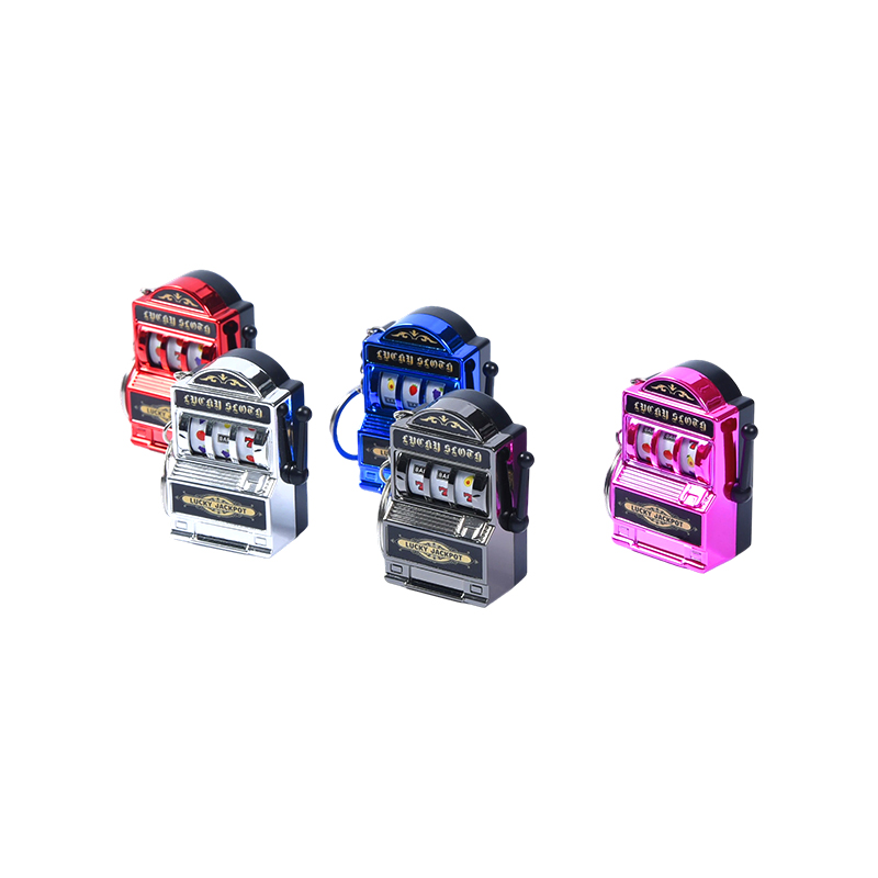 Miniature Metal Gaming Machine Keychain – Set ng Limang Makulay na Kulay