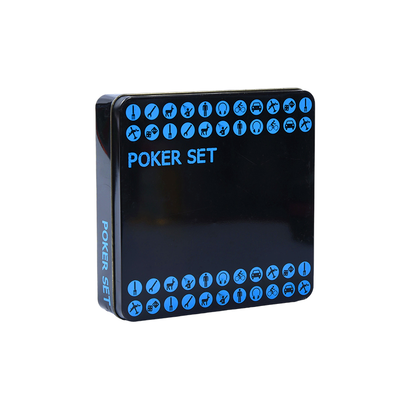 Black Poker Set sa Metal Tin – Kumpleto sa Chips, Cards, at Accessories