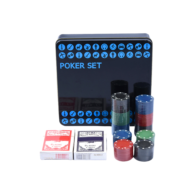 Black Poker Set sa Metal Tin – Kumpleto sa Chips, Cards, at Accessories