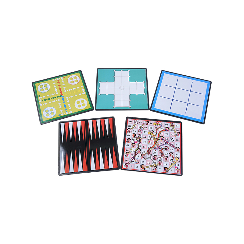 Metal Tin Case 7-in-1 Magnetic Board Game Set