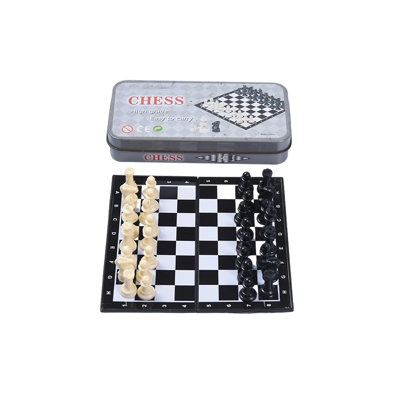 Metal Tin Case Portable Magnetic Chess Set