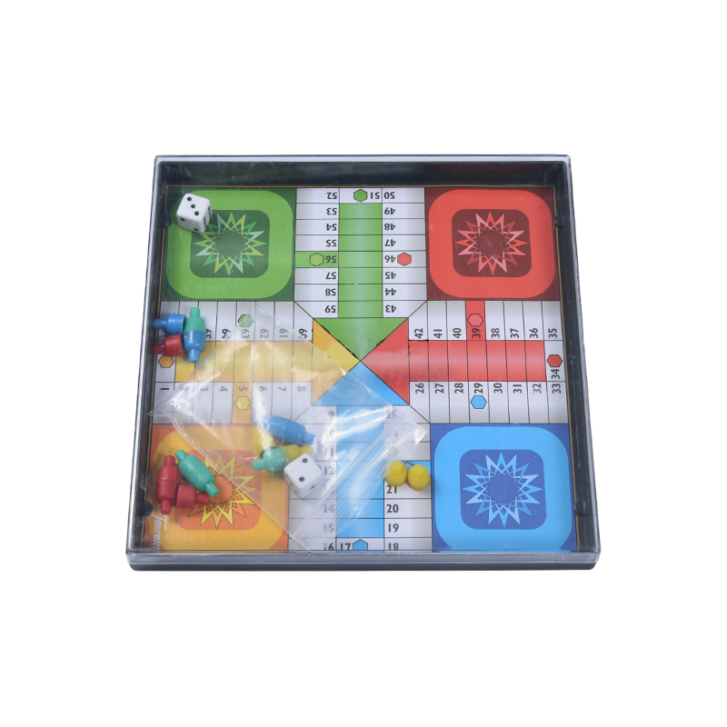 Portable Plastic Case Edition Classic Flying Chess (Ludo) Game