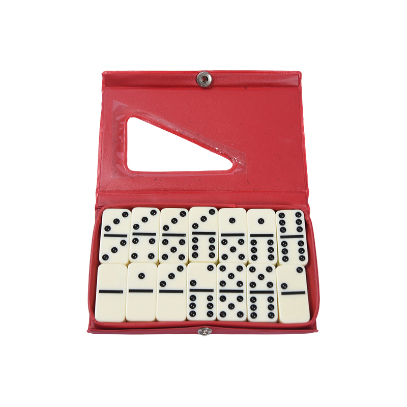 Classic Tile Game On-the-Go - Compact Plastic Domino Set na may Portable Case