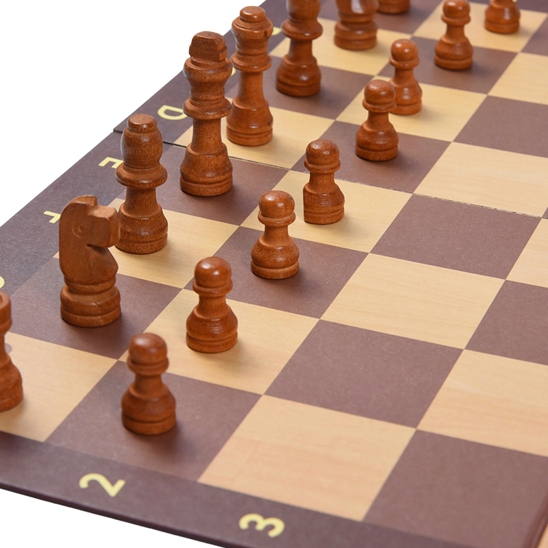 Storage Bag at Mga Tagubilin Wooden Foldable Chess Set