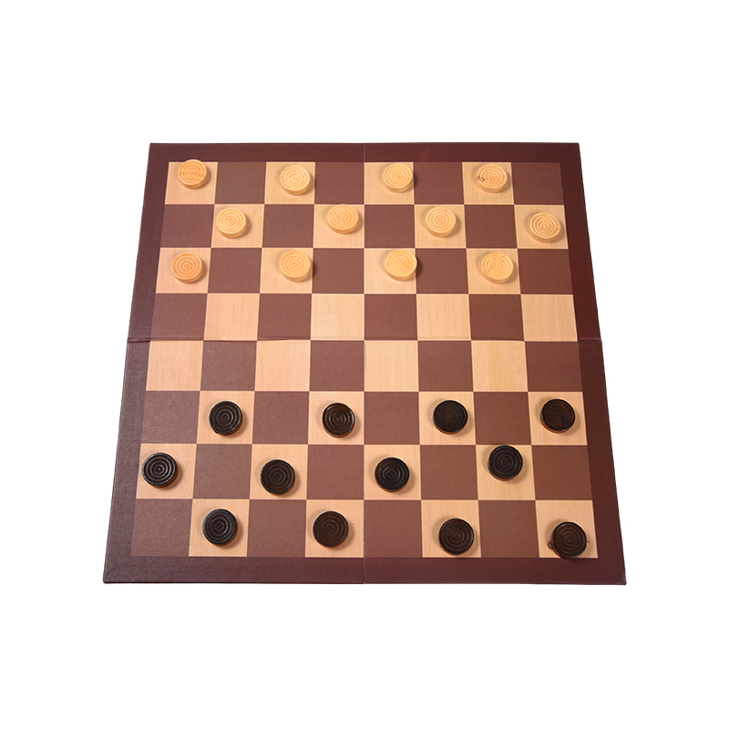 Wooden Checkers Board Game – Klasikong Strategy Game na may Dalawang Opsyon sa Packaging