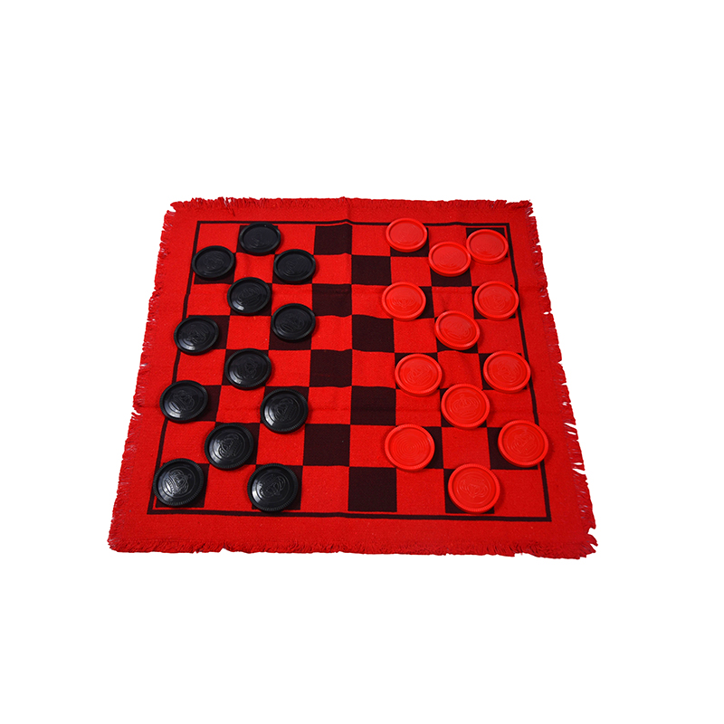 Portable at Convenient Set Classic Checkers Game na may Drawstring Bag