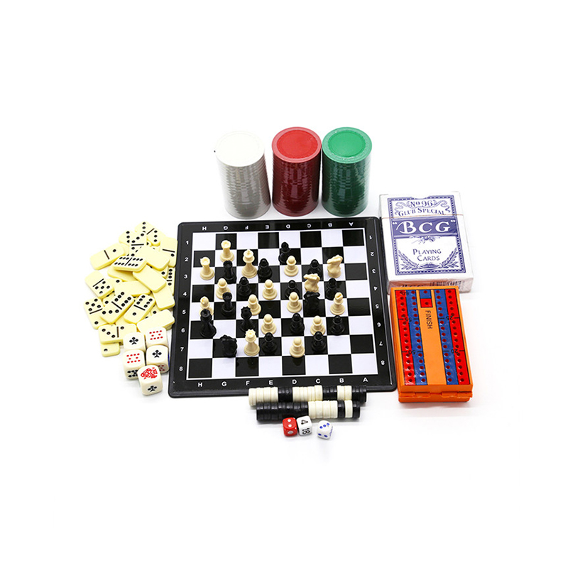 Classic Multi-Game Set - Chess, Dominoes, Poker at Checkers Combo