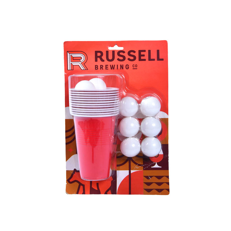 Russell Brewing Co. Beer Pong Kit - May kasamang Mga Tasa at Bola