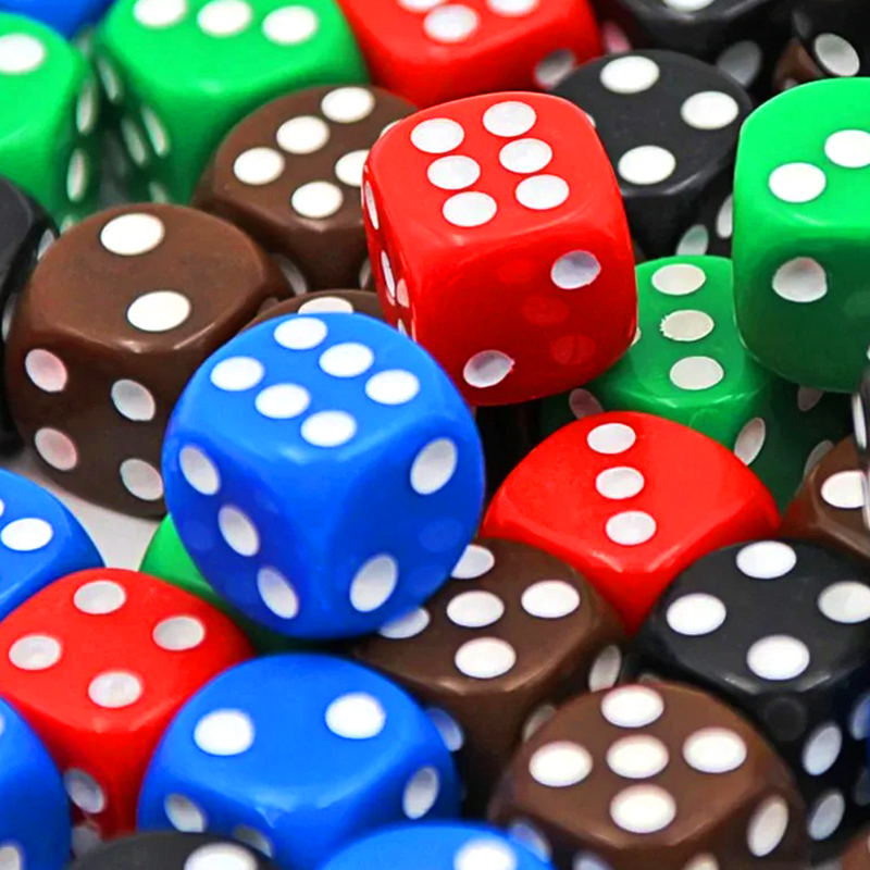 100 Piraso sa 10 Makulay na Kulay Makukulay na Sari-saring Dice Set