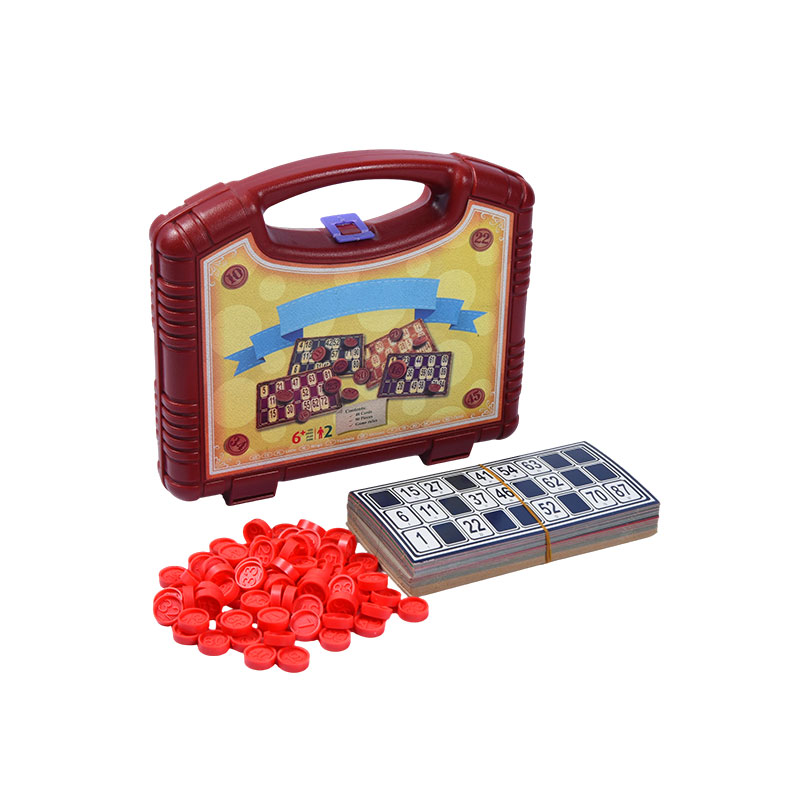 Bingo Game Set na may Carrying Case – Kumpleto sa Mga Card, Token, at Case