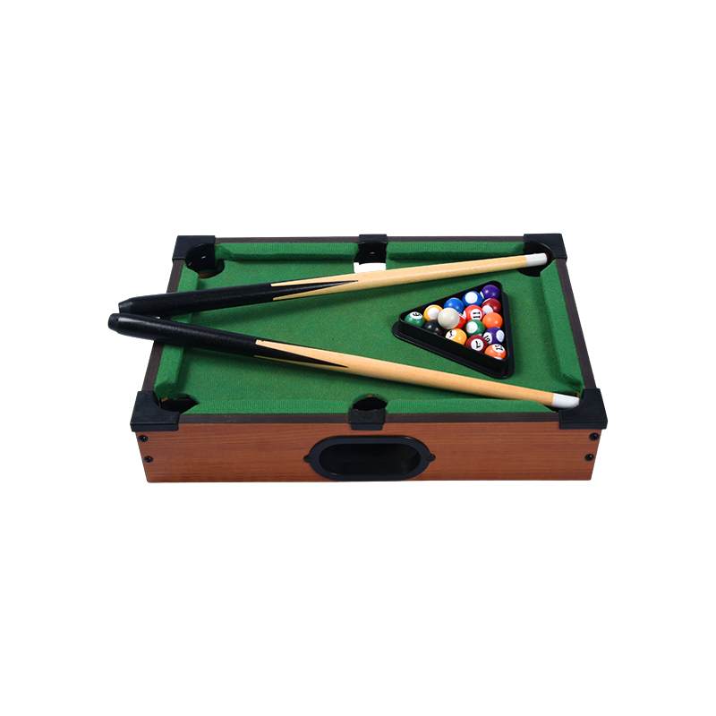Compact Billiards Set na may mga Cue, Ball, at Triangle Rack Mini Desktop Pool Table
