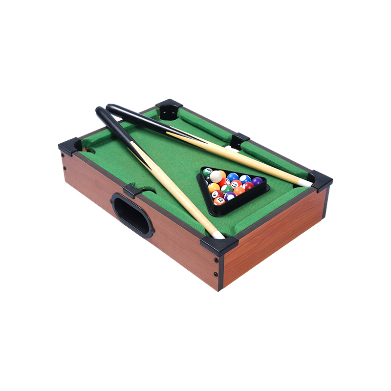 Compact Billiards Set na may mga Cue, Ball, at Triangle Rack Mini Desktop Pool Table