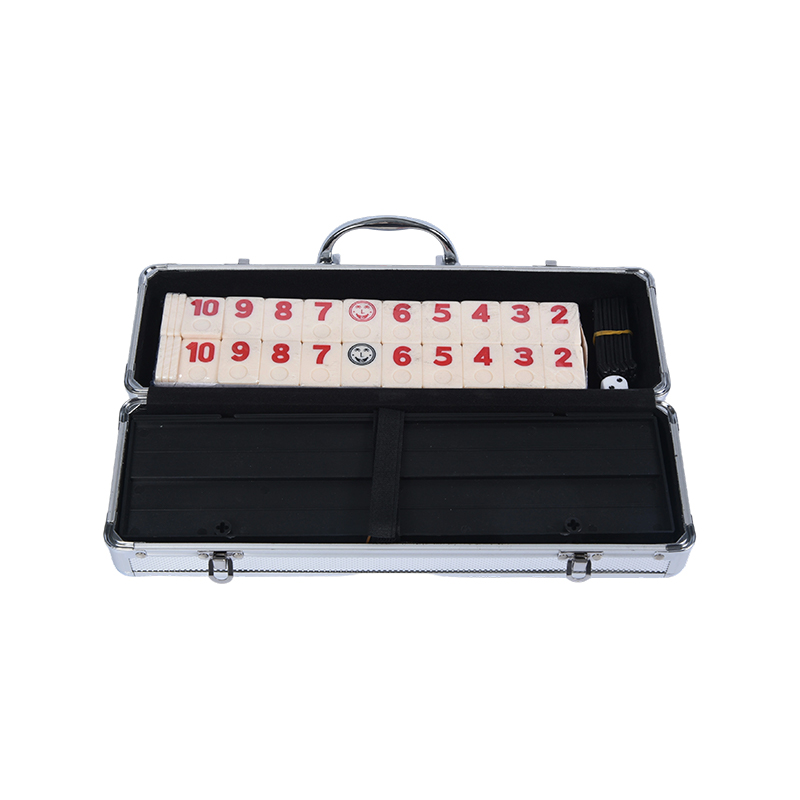 Metallic Game Tile Case na may Expressive Symbols - Premium Numbered Tile Set